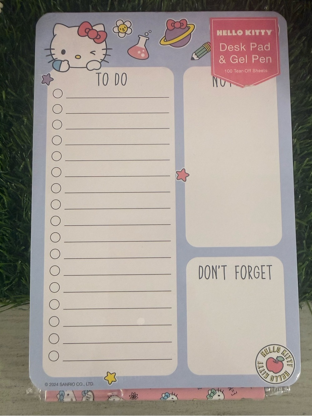 Sanrio Hello Kitty Science Rules To-Do Desk Pad with Gel Pen